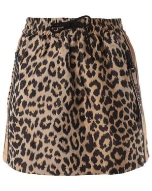 Dior Leopard Print Skirt - Natural