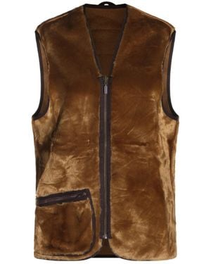 Barbour Zip-Front Sleeveless Vest - Brown