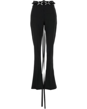 Blumarine Compact Tailored Trousers - Black