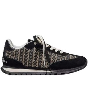 Marc Jacobs The Jogger Monogram Sneakers - Black