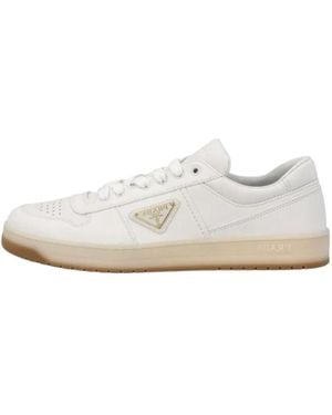 Prada Round Toe Low Top Casual Shoes - White