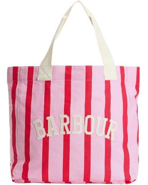 Barbour Emily Stripe Tote Bag - Pink