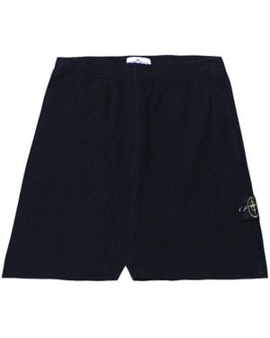 Stone Island Logo Patch Bermuda Shorts - Blue