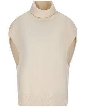 TOTEME Totême Double Knitted Cape - White
