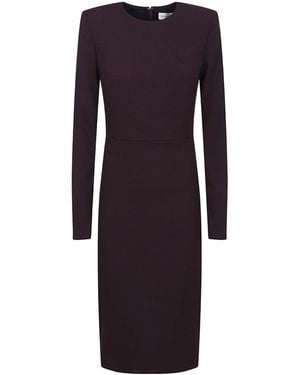 Victoria Beckham Long-Sleeve Dress - Purple