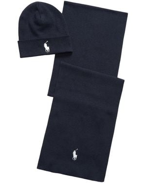 Polo Ralph Lauren Logo Knit Hat - Blue