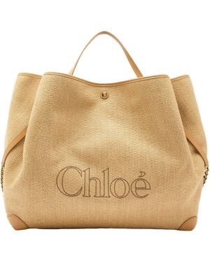 Chloé Miscanthus Woven Handbag - Natural