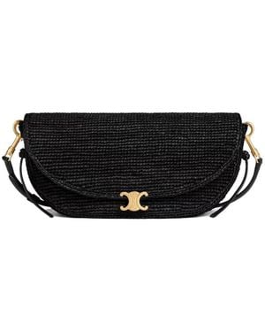 Celine Little Halfmoon Soft Triomphe - Black