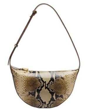 JOSEPH Bean Snake-Effect Leather Shoulder Bag - Metallic