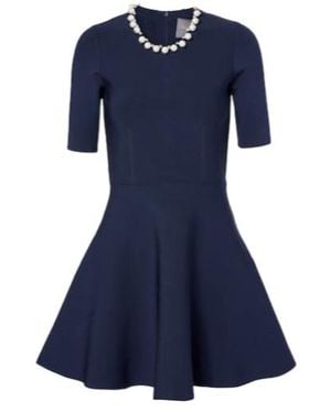 Monique Lhuillier Embellished Minidress - Blue