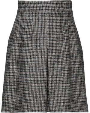 Dolce & Gabbana Pleated Striped Skirt - Gray