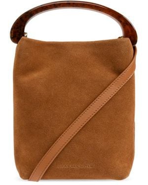 Dries Van Noten Logo-Embellished Shoulder Bag - Brown