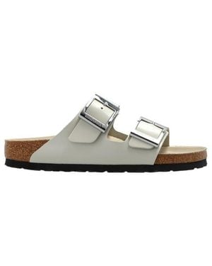 Birkenstock Arizona Buckle Flat Sandals - White