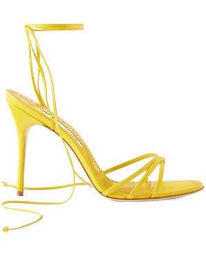 Manolo Blahnik Leather Sandals - Yellow