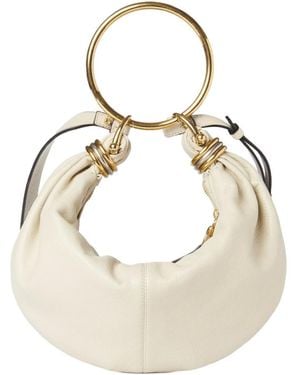 Chloé Chloé Bracelet Zip-Detailed Small Hobo Bag - White