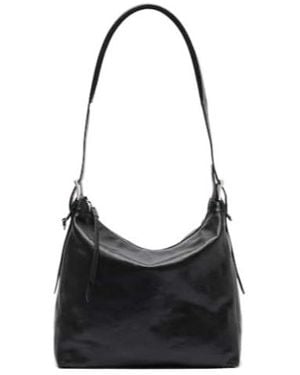 Lemaire Small Belted Leather Tote Bag - Black