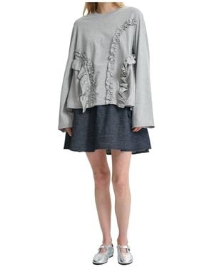 Cecilie Bahnsen Ruffled Top - Grey