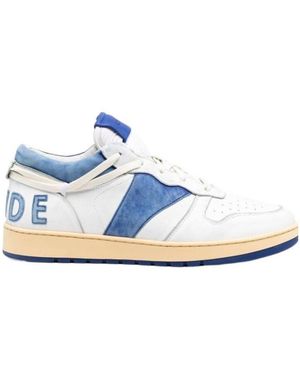 Rhude Logo-Lettering Trainers - Blue