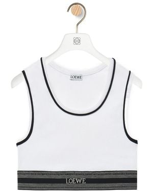Loewe Cropped Tank Top - White