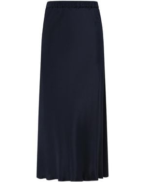 Max Mara Elastic Waist Midi Skirt - Blue
