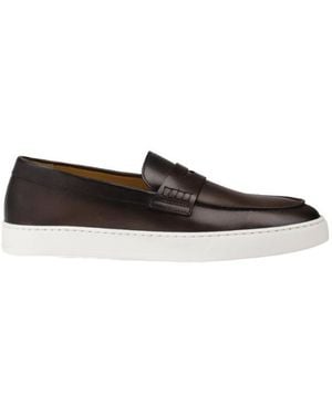 Doucal's Smooth Penny Loafers - Black