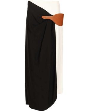 Celine Pleated Midi Skirt - Black