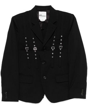 Comme des Garçons Noir Kei Ninomiya Buckled Detail Jacket - Black