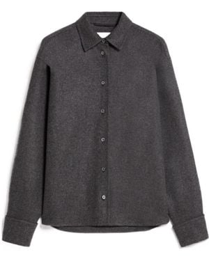 Max Mara Abadan Buttoned Long-Sleeved Shirt - Grey