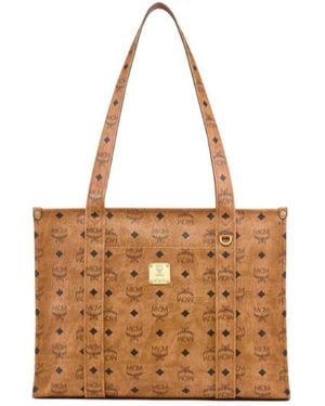 MCM Aren School Tote - Brown