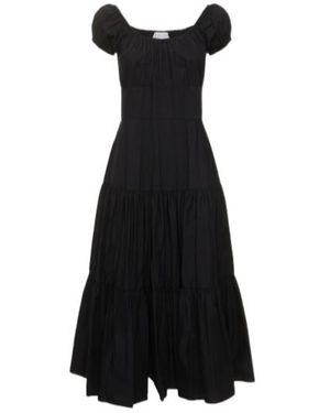 Michael Kors Pleated Mid-Length Dress - Black