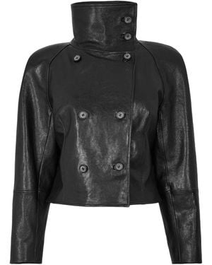 Magda Butrym Leather 04 Jacket - Black