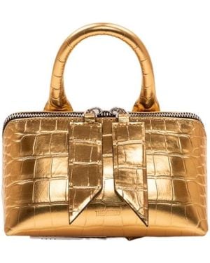 The Attico Zippered Shoulder Bag - Metallic