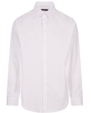 DSquared² Logo Printed Long Sleeved Shirt - White