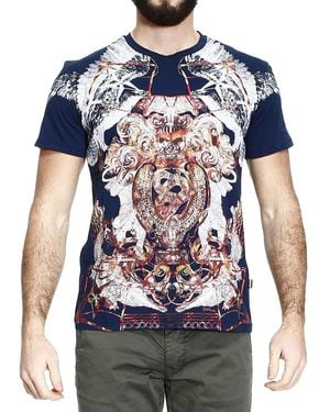 Just Cavalli Printed T-Shirt - Blue