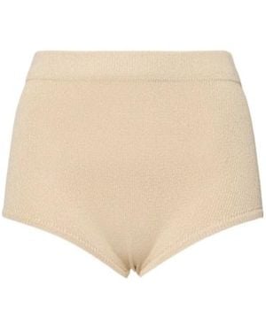 Entire studios Ribbed Knit Shorts - Natural