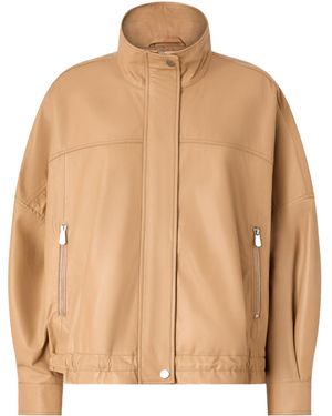 Pinko Bailee Leather Blouson - Brown
