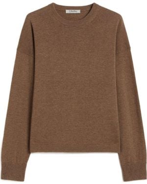 Max Mara Nebbie Crewneck Knitted Jumper - Brown