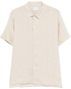 Paul Smith Embroidered-Detail Short-Sleeve Shirt - White