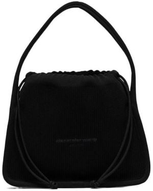 Alexander Wang Ryan Small Knitted Top Handle Bag - Black