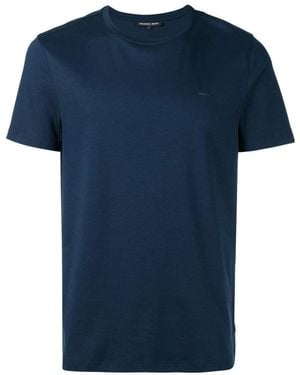 Michael Kors Logo Embroidered Crewneck T-Shirt - Blue