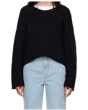 Loulou de Saison Low Crew-Neck Jumper - Black