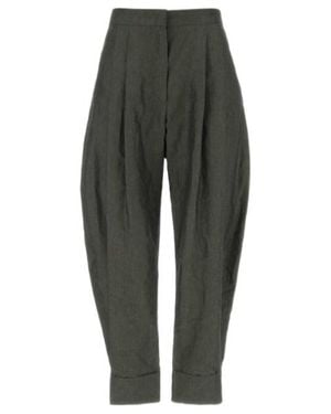Pt Pantaloni Pt Torino Pleated Cuffed Trousers - Green