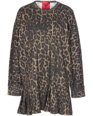 Aniye By Leopard Print Mini Dress - Gray