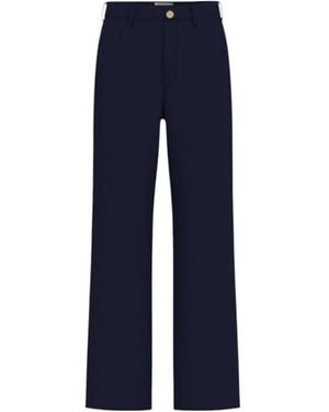Marella Straight-Fit Stretch Gabardine 5-Pocket Pants - Blue