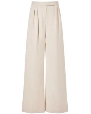 Max Mara Zinnia High Waist Plain Knitted Casual Pants - White
