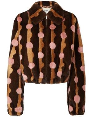 Fendi Dots Mink Jacket - Brown