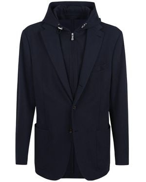 Eleventy Layered-Effect Blazer - Blue