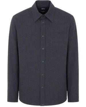 A.P.C. Long-Sleeve Shirt Jacket - Blue