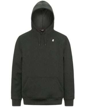K-Way Logo Patch Drawstring Hoodie - Green