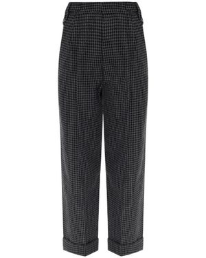 Nanushka Biba Checked Pants - Black